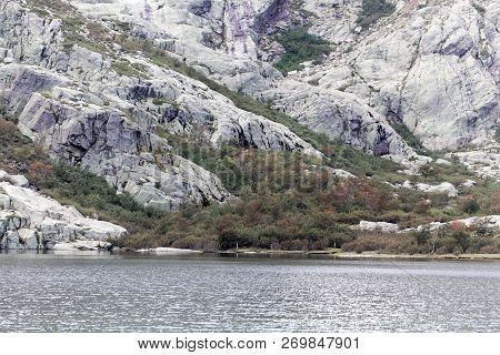 View On The Lac De Melo In The Restonica Valley In Corsica