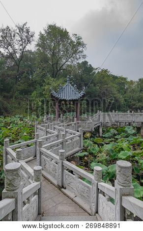 Chibi, Hubei/ China - Oct 25, 2018:the Ancient Battle Field Of The Red Cliff(chibi Stone Inscription