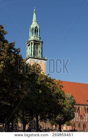 St. Marys Church In Central Berlin Near Alexanderplatz, Marienkirche, Germany