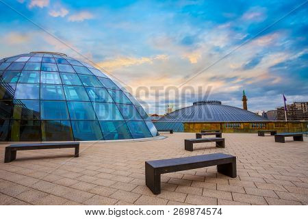 Liverpool, Uk - May 16 2018: Liverpool Central Library Designed By John Grey Weightman Completed In
