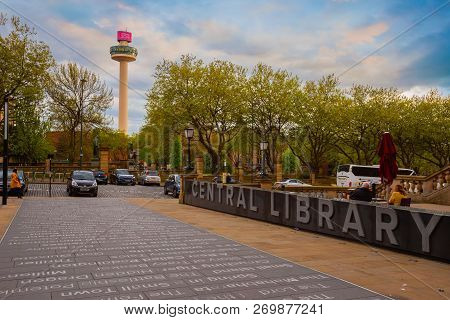 Liverpool, Uk - May 16 2018: Liverpool Central Library Designed By John Grey Weightman Completed In