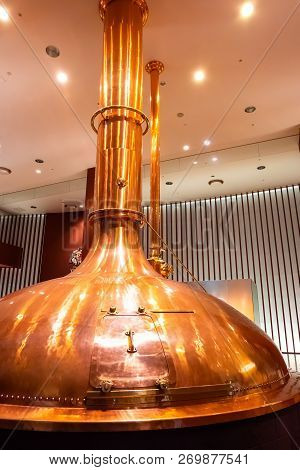 Tokyo, Japan - April 26 2018: The Museum Of Yebisu Beer Opened In 2010, Celebrating 120 Years Of The