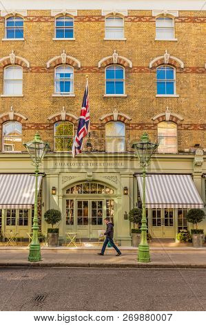 London. November 2018. A View Of The Charlotte Street Hotel In London