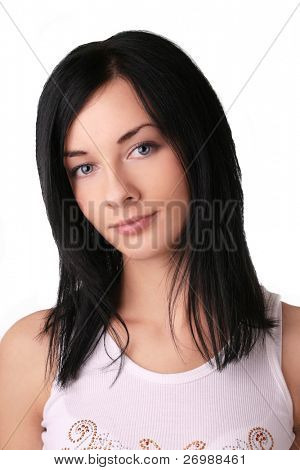 Image of a beautiful brunette girl