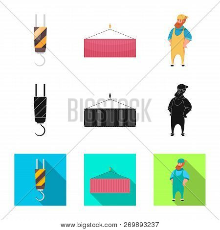 Vector Design Of Goods And Cargo Logo. Set Of Goods And Warehouse Stock Symbol For Web.