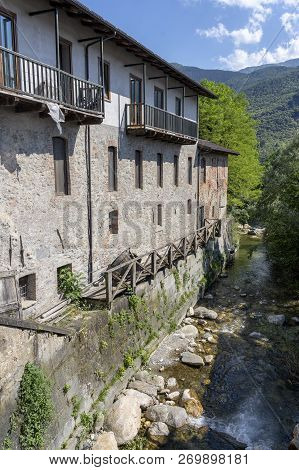 Demonte, Cuneo, Piedmont, Italy: Old Houses Along The River