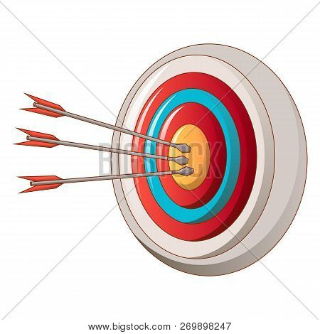 Arch Target Icon. Cartoon Of Arch Target Icon For Web Design Isolated On White Background
