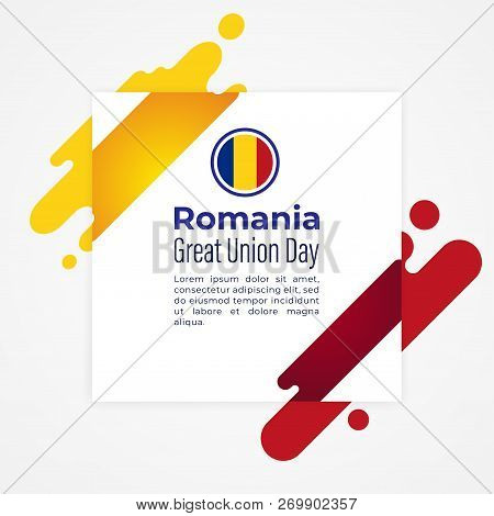 Romania Great Union Day Vector Template Design Illustration