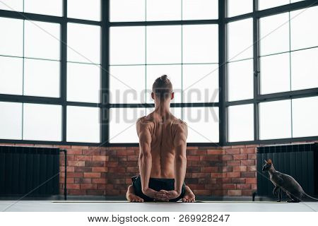 Yoga Asanas For Strong And Toned Back Muscles. Healthy Spine And Fit Body. Sport Training And Athlet
