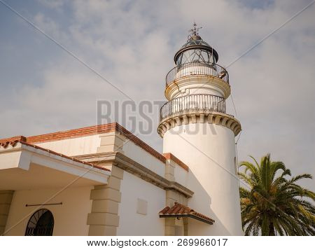 Calella Lighthouse Is Active Lighthouse Situated In Coastal Town Of Calella In Costa Del Maresme, Ca