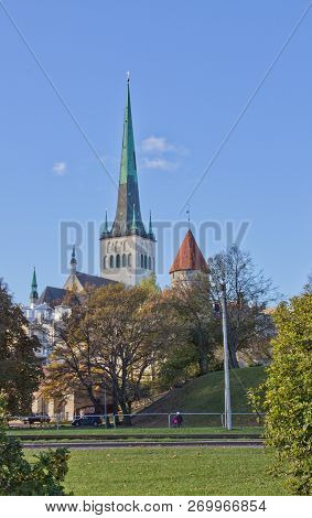Tallinn, Estonia. Church Of St. John Jaani Kirik On Freedom Square. The Church Is Dedicated To St. J