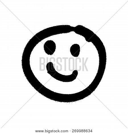 Graffiti Grunge Emoji With Black Ond White Colour