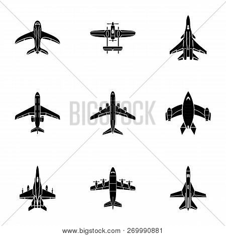 Jet Icons Set. Simple Set Of 9 Jet Icons For Web Isolated On White Background