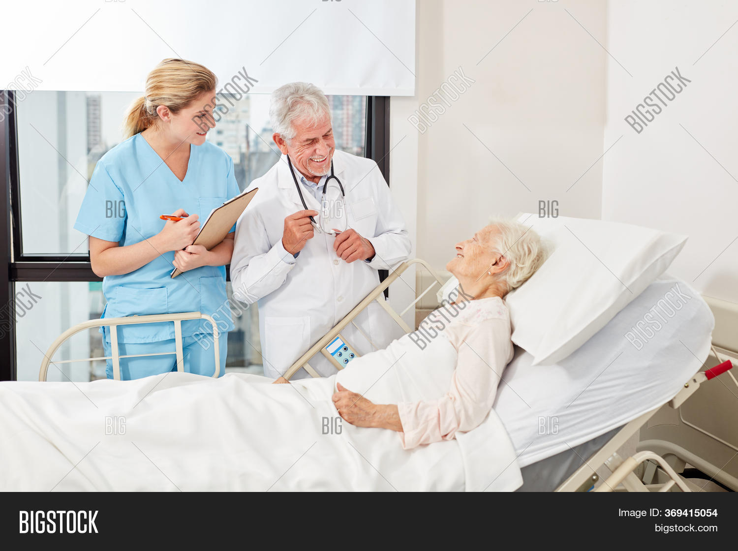 Nurse Doctor On Bed Image & Photo (Free Trial) Bigstock