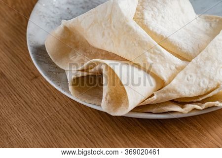 Lavash (soft, thin unleavened flatbread)
