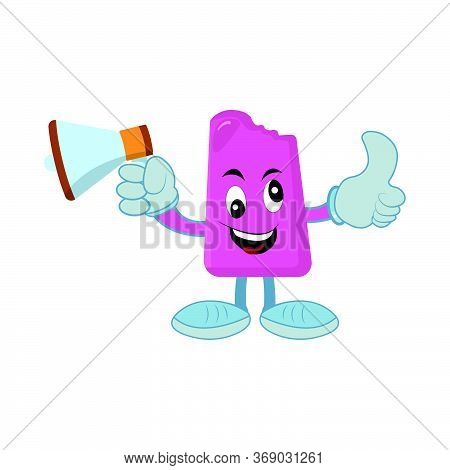 Ice Cream Mascot Character. Design Vector Illustration