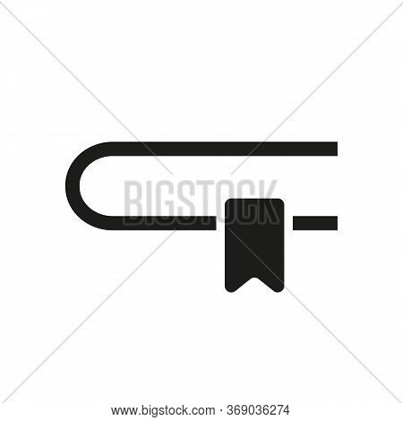 Simple Icon Of Book With Tab. Bookmark, Reference, Data. Book Concept. Can Be Used For Topics Like E
