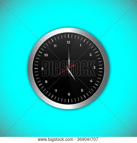 Clock Vector Illustration On White Background. Office Clock Illustration. Countdown Clock Counter Ti