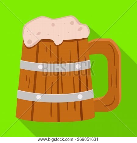 Vector Illustration Of Beer And Mug Symbol. Web Element Of Beer And Wood Vector Icon For Stock.