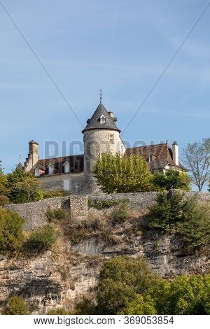 Castle Of Belcastel In Lacave. Lot, Midi-pyrenees, France