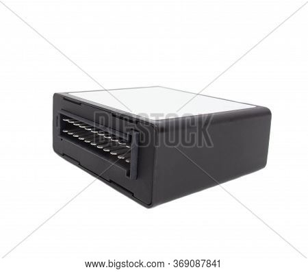 Electric Car Engine Control Unit On A White Background, Isolate, Ecu, Egr