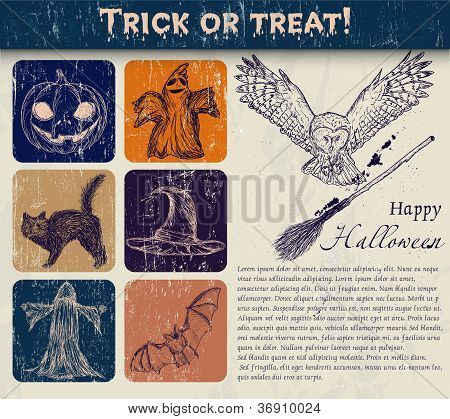 วินเทจโปสเตอร์ฮาโลวีน