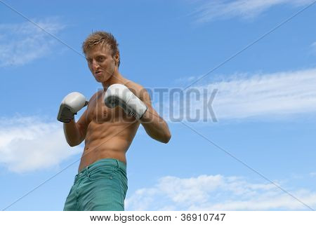 Tough Guy In Boxing Gloves