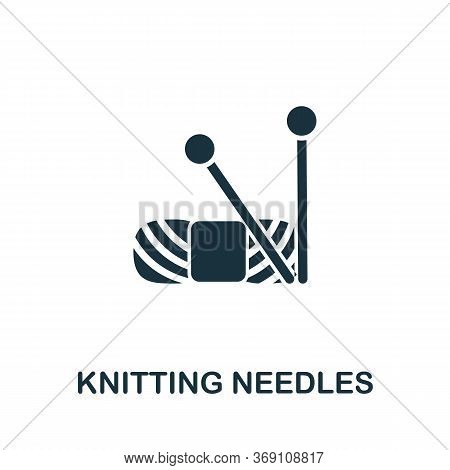 Knitting Needles Icon. Simple Illustration From Sewing Equipment Collection. Creative Knitting Needl
