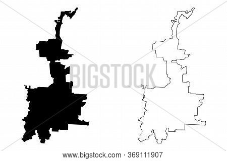Medan City (republic Of Indonesia, Sumatra Island) Map Vector Illustration, Scribble Sketch City Of 