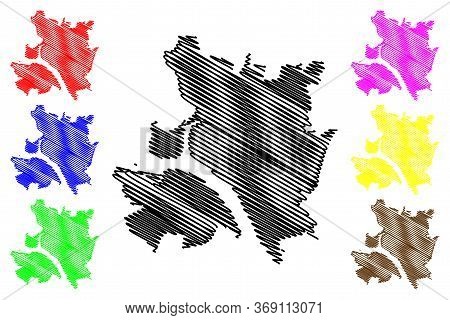 Kostroma City (russian Federation, Russia) Map Vector Illustration, Scribble Sketch City Of Kostroma