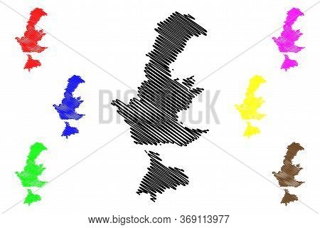 Kremenchuk City (ukraine, Poltava Oblast) Map Vector Illustration, Scribble Sketch City Of Kremenchu