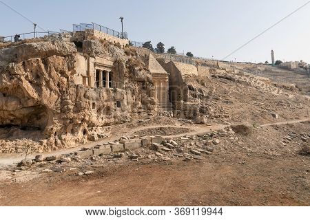 Priest Zechariah Tomb On The Old Cemetery On Mount Of Olives In Jerusalem, Israel.