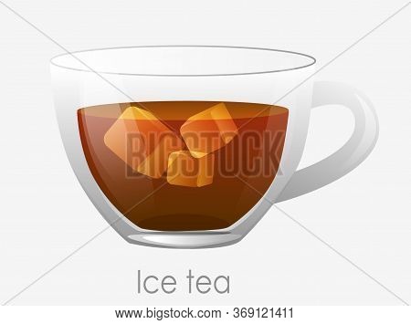 Iced Tea Cup. Tea Earl Gray Dark
