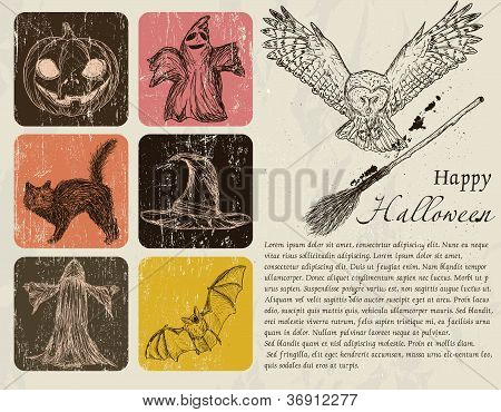 วินเทจโปสเตอร์ฮาโลวีน