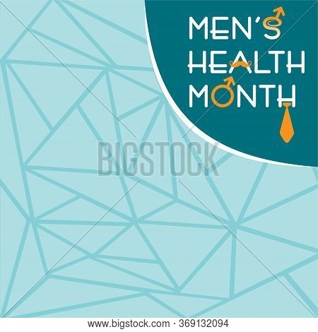 Vector Illustration For Men's Health Awareness Month Which Is Observed In Month Of June