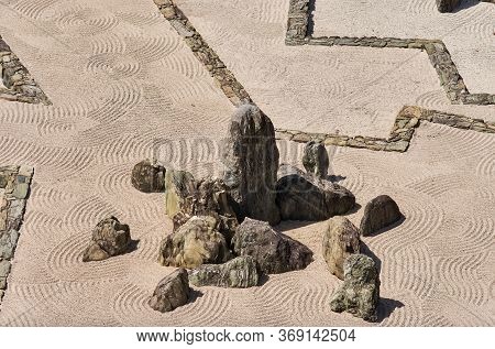 Stone Garden Of The Kishiwada Castle Built In 16th Century In Kishiwada City, Osaka Prefecture, Japa