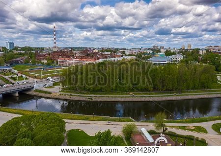 View From The Drone Of The City Of Ivanovo, 05/16/2020, Ivanovo, Ivanovo Region, Russia.