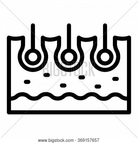 Cutted Skin Hair Icon. Outline Cutted Skin Hair Vector Icon For Web Design Isolated On White Backgro