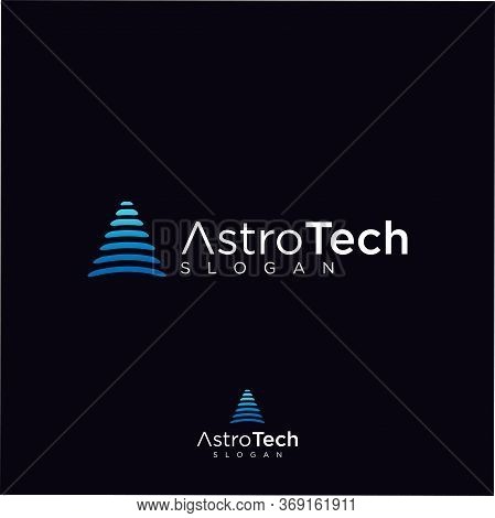 Letter A Tech Logo Design Vector Stock Illustration . A Logo Design Vector Stock .