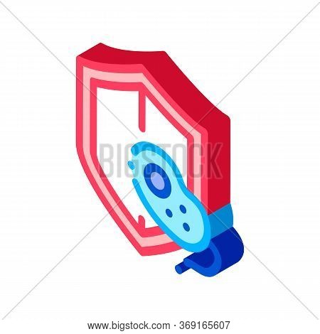 Safeguard Healthcare Bacteria Vector Isometric Sign. Color Isolated Symbol Illustration