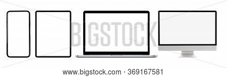 Device Simple Trendy Set On White Background