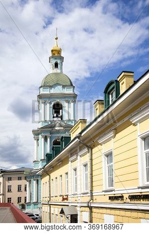 Moscow, Russia - 25 May 2020, Historical Building At The Address: Yauzskaya Street, 5. The Bell Towe