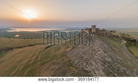 Aerial View From Enisala Fortress. Dobrogea, Romania