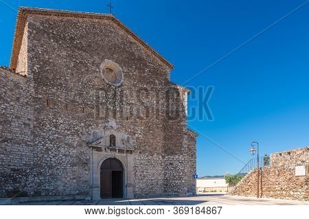 Hilltop Gothic-style Stone Church With Bell Tower Completed In The 1600s, Featuring A Musical Crèche