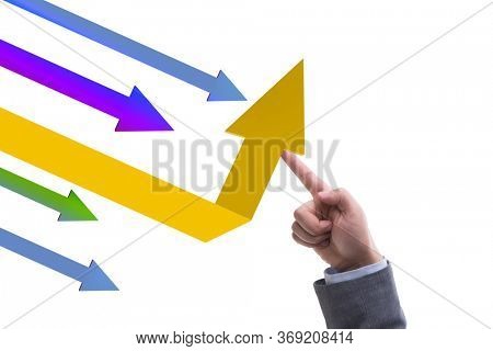 Economic recovery concept with the line charts