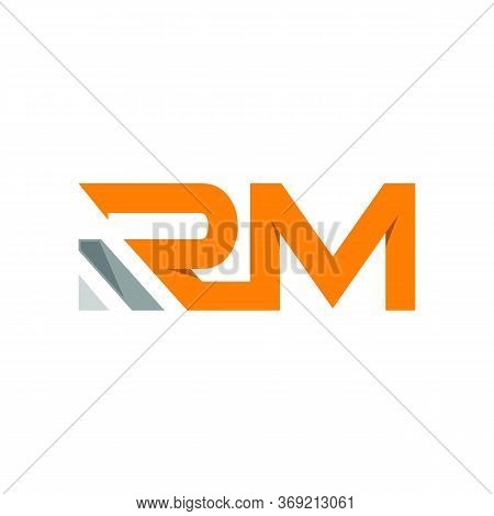 Letter Rm Modern Typography Logo Design Vector Image Isolated On A White Background