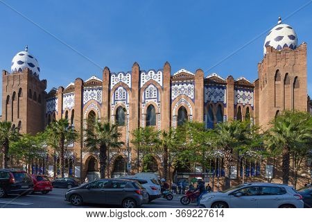 Barcelona, Spain - May 15, 2017: View Of The The Plaza Monumental De Barcelona, Often Known Simply A