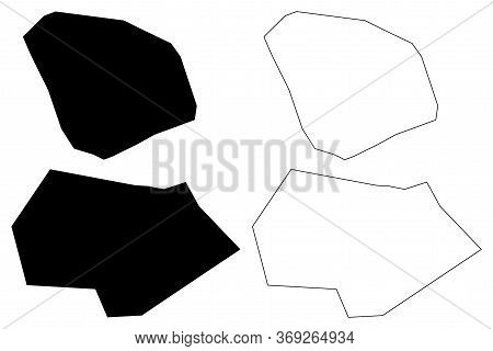 Urmia And Kerman City (islamic Republic Of Iran, Persia) Map Vector Illustration, Scribble Sketch Ci