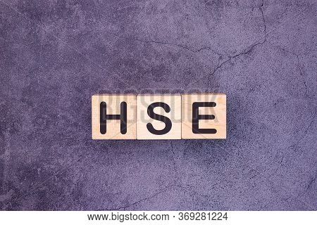 Hse Word Made With Wood Building Blocks.