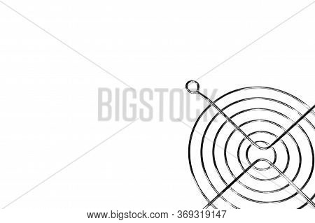 Computer Chrome Fan Guard Isolated On White Background
